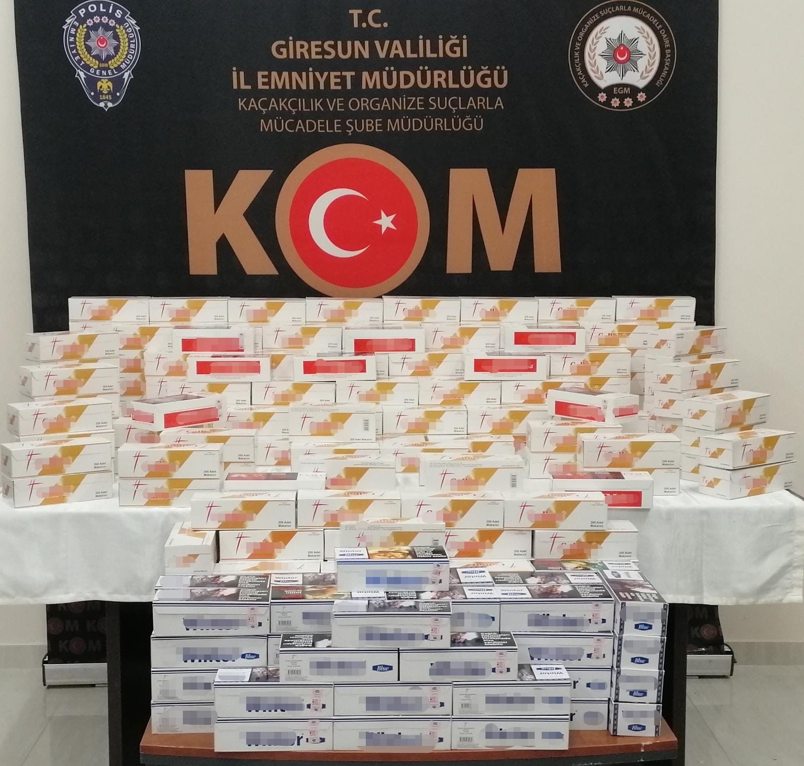Giresun’da 60.600 Dal Boş Makaron Ele Geçirildi