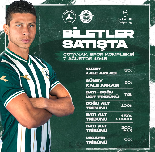 Adana Demirspor Maçının Biletleri Satışta
