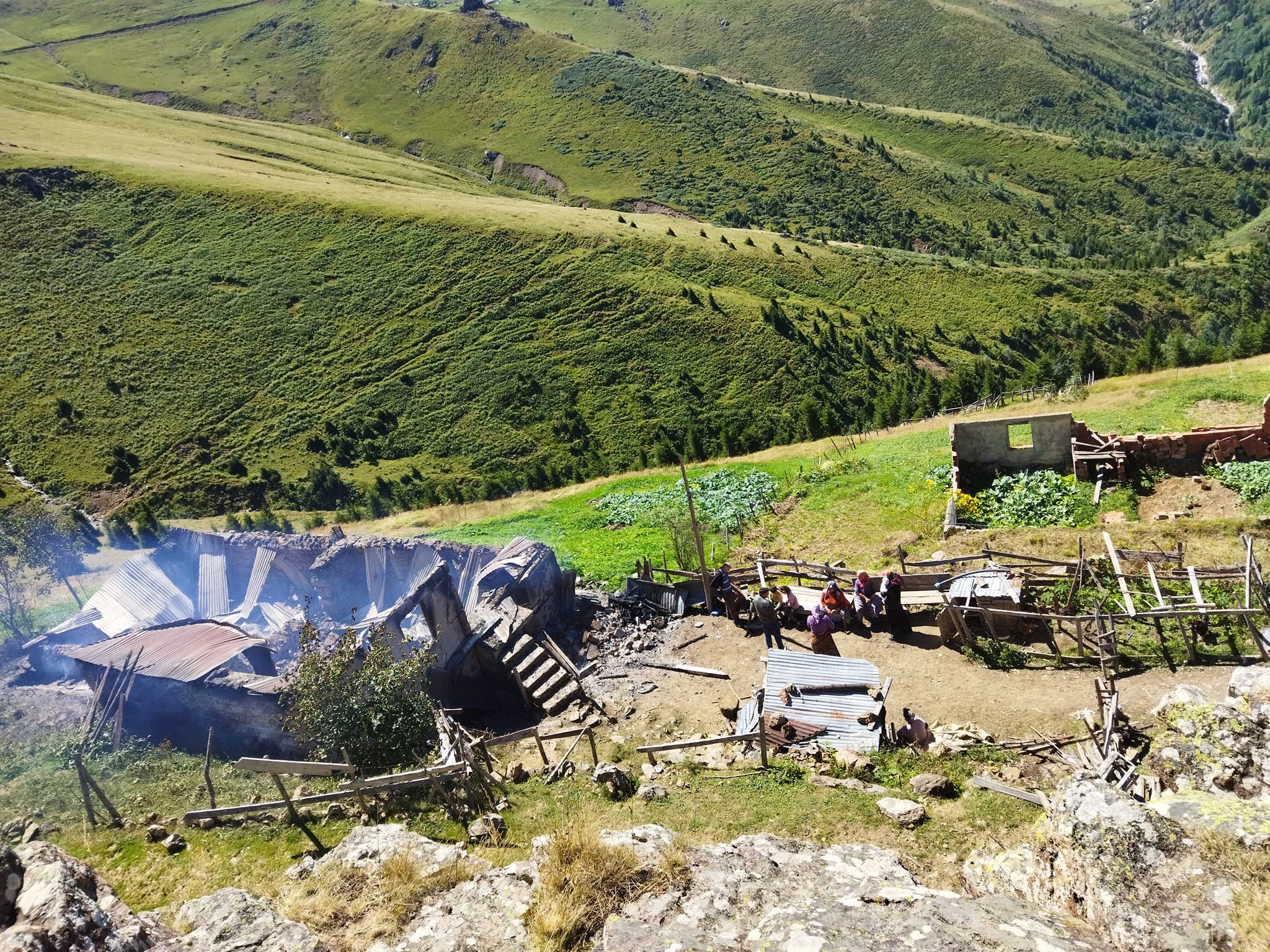 Giresun’da Yayla Evinde Yangın