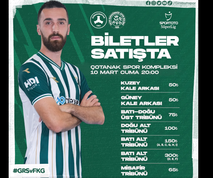Fatih Karagümrük Maçının Biletleri Satışta!