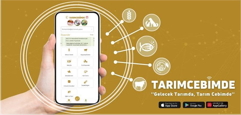 “Balıkçılık”, “Evcil Hayvanlar” ve “Kent Tarımı” da artık “TARIMCEBİMDE” mobil uygulamasında