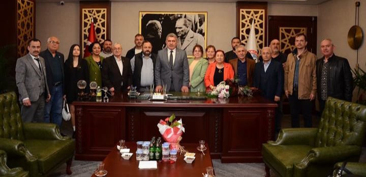 İYİ PARTİ KURULU ADEM TÜRKMEN VE YÖNETİM KURULU ÜYELERİNDEN NECMİ SIBIÇ’A ZİYARET
