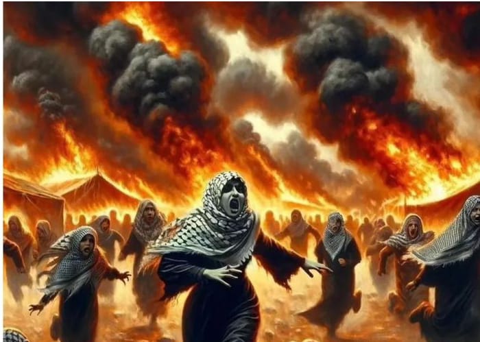 Gazze’de Çadırlara Sığınan İnsanların Üzerine Bomba Atıldı!
