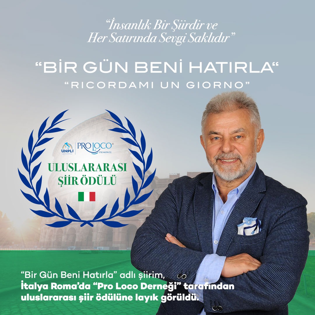 EMEKLİ EMNİYET MÜDÜRÜ ÖZTÜRK’E İTALYA’DAN ŞİİR ÖDÜLÜ