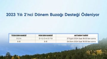 2023 YILI 2’NCİ DÖNEM BUZAĞI DESTEĞİ ÖDENİYOR