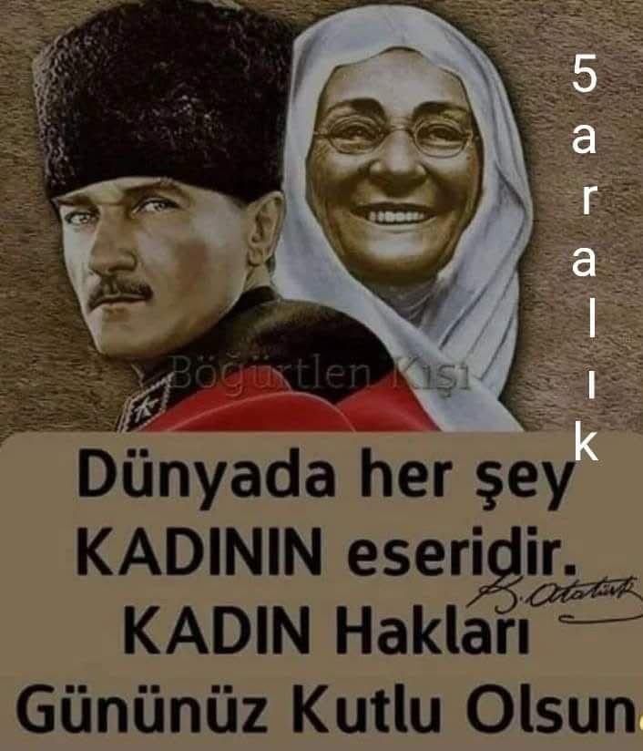 5 ARALIK DÜNYA KADIN HAKLARI GÜNÜ KUTLU OLSUN!