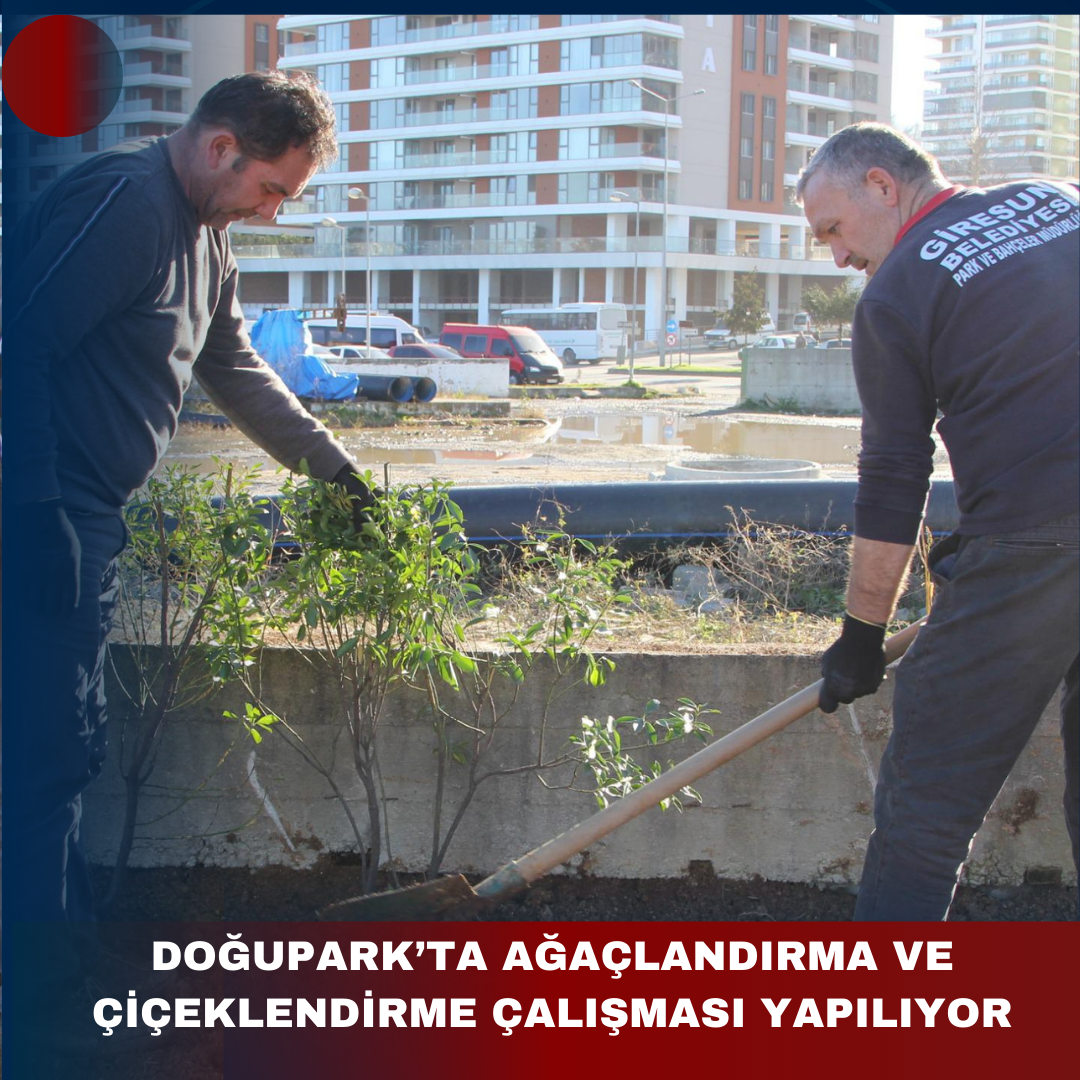 DOĞUPARK’TA AĞAÇLANDIRMA VE ÇİÇEKLENDİRME ÇALIŞMASI YAPILIYOR