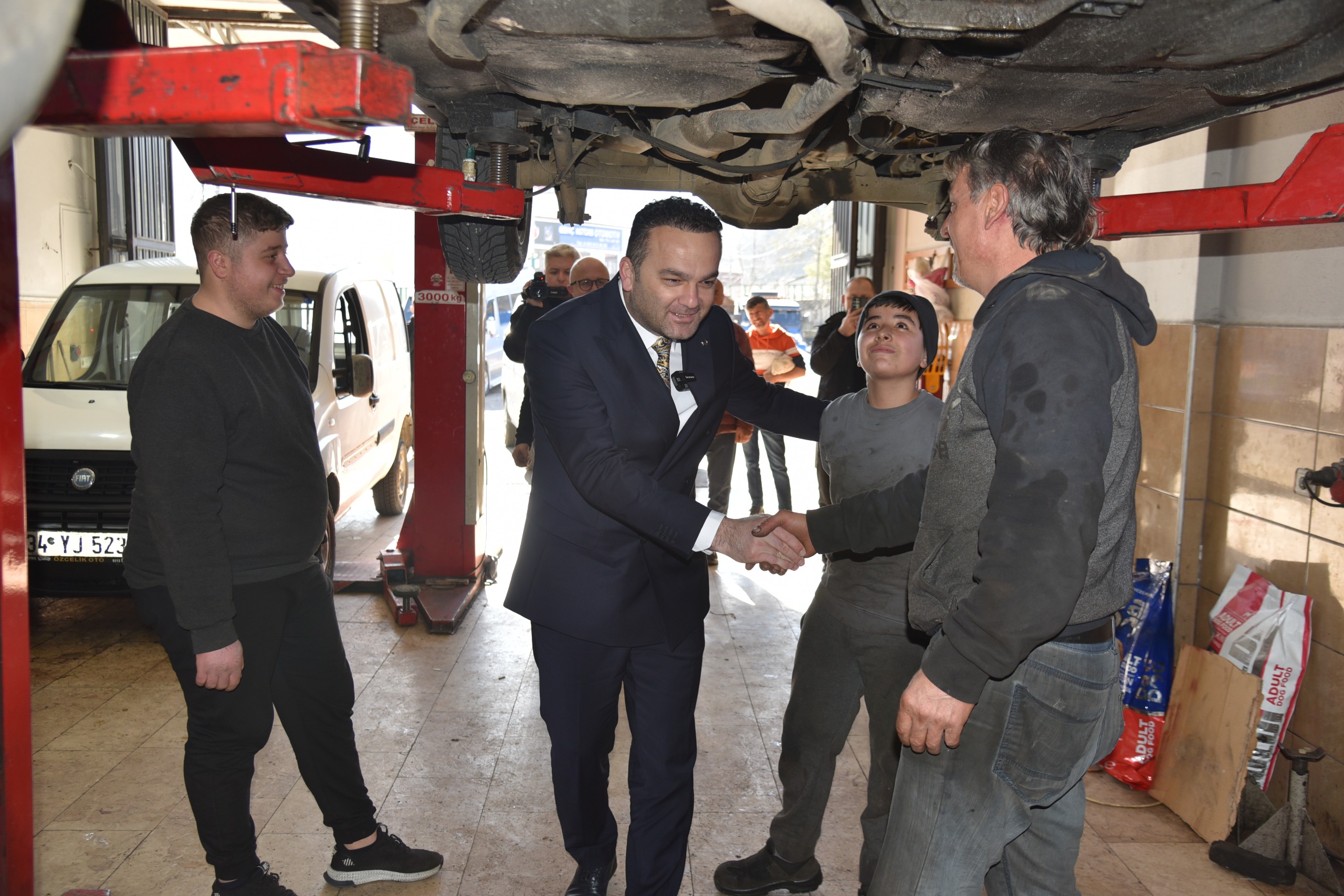 GÖRELE BELEDİYE BAŞKANI HASBİ DEDE, GÖRELE SANAYİ SİTESİ ESNAFINI ZİYARET ETTİ