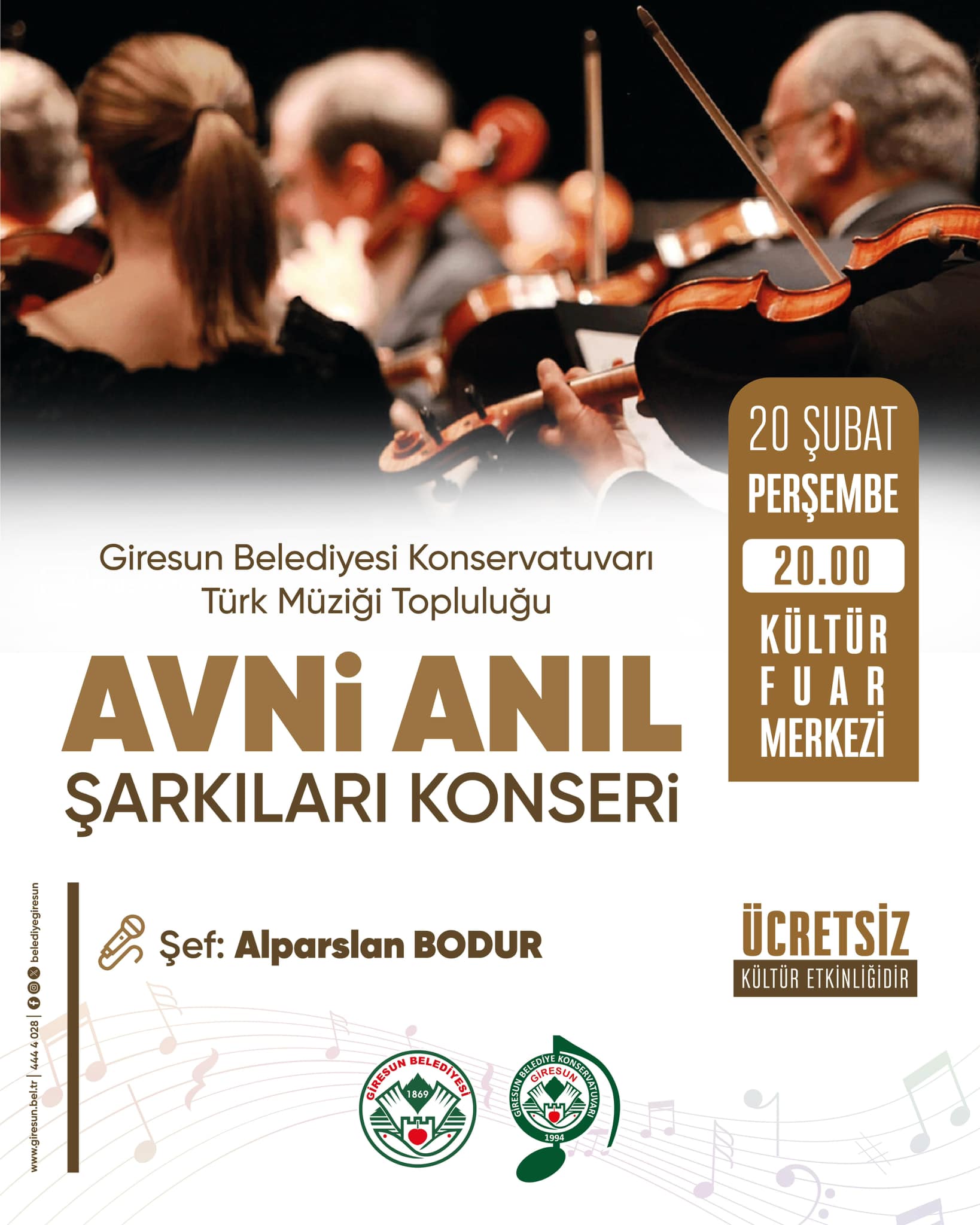 AVNİ ANIL ŞARKILARI KONSERİ GİRESUN’DA MÜZİKSEVERLERLE BULUŞUYOR