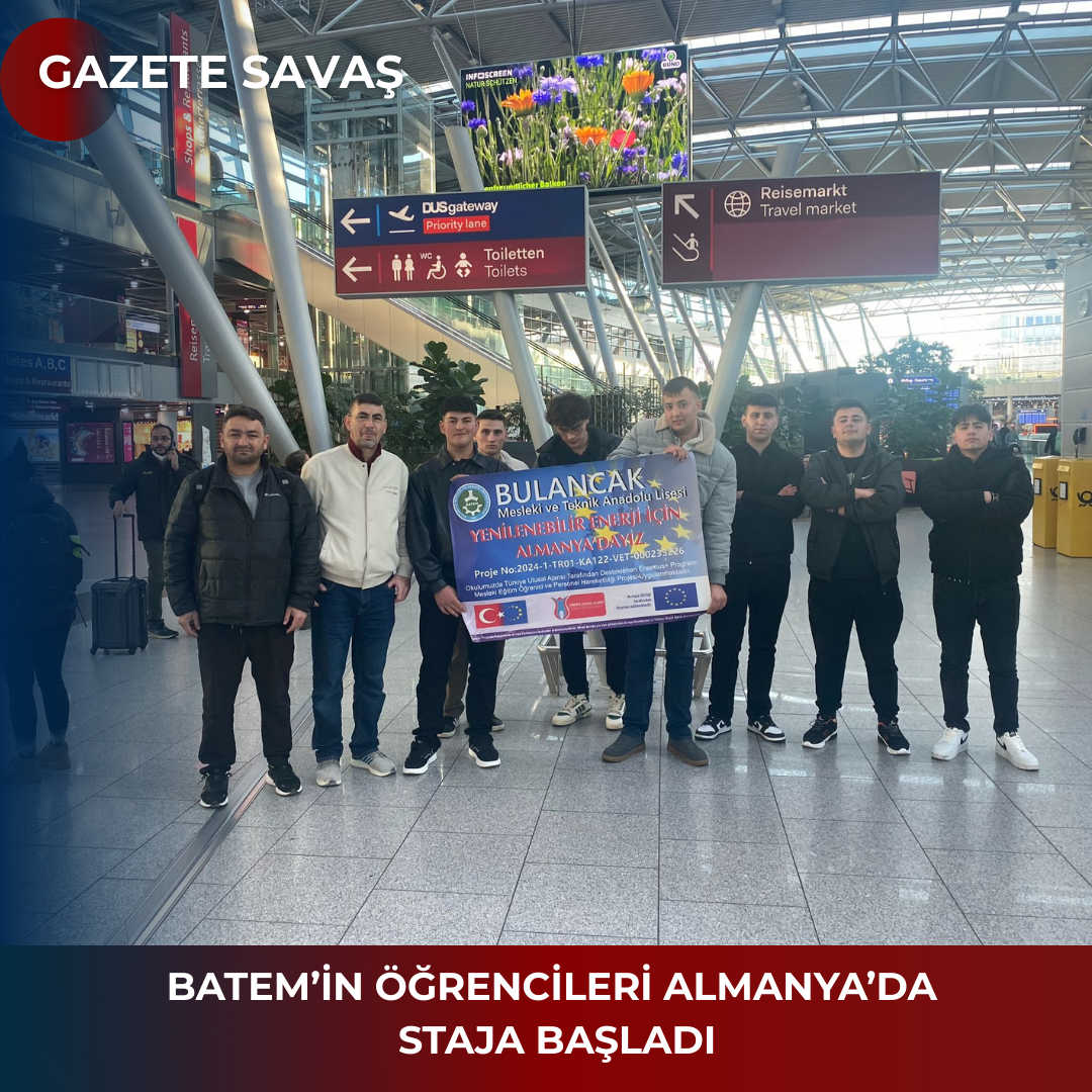 BATEM’in ÖĞRENCİLERİ ALMANYA’DA STAJA BAŞLADI