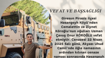 VEFAT VE BAŞSAĞLIĞI