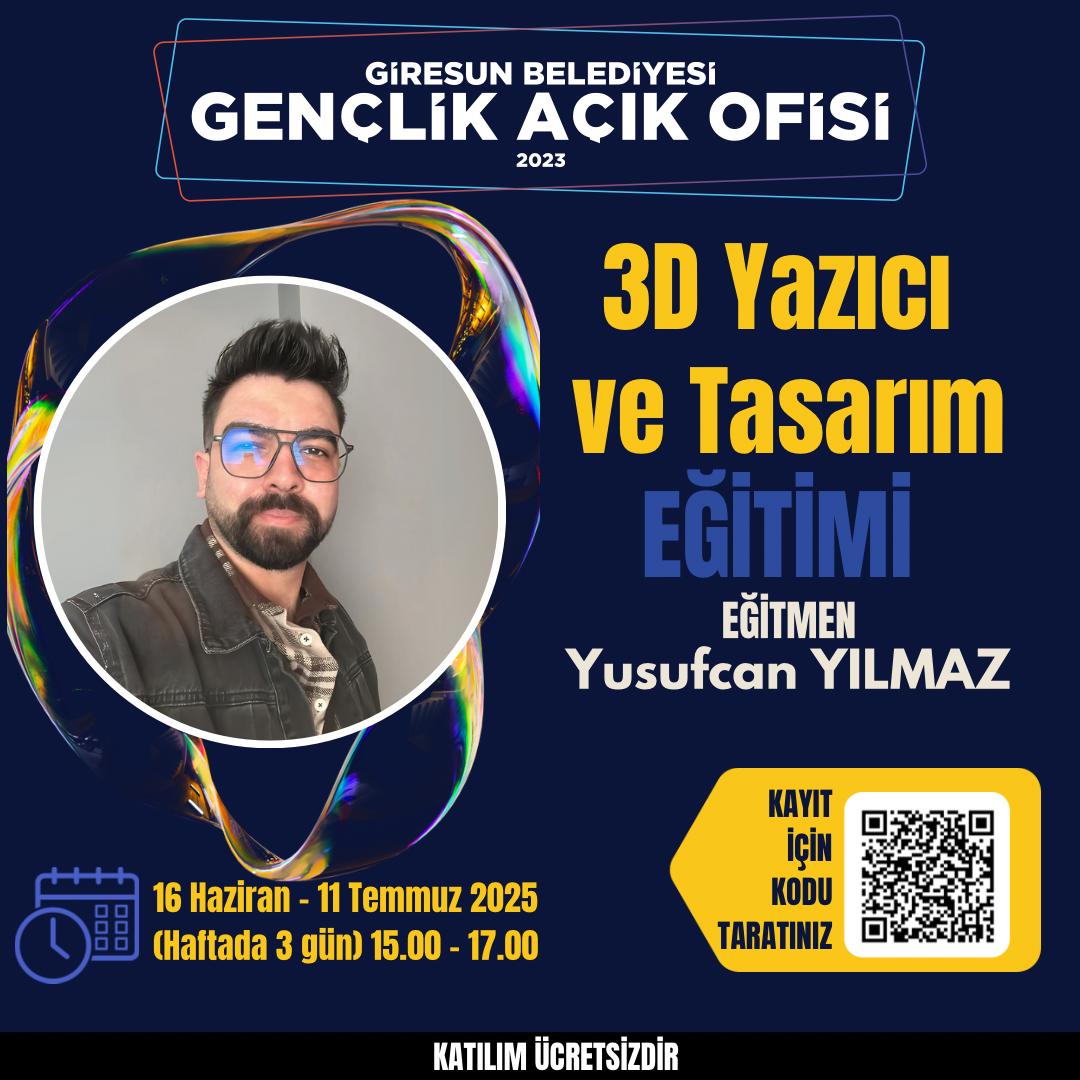 GİRESUN BELEDİYESİ’NDEN “3D YAZICI VE TASARIM” EĞİTİMİ