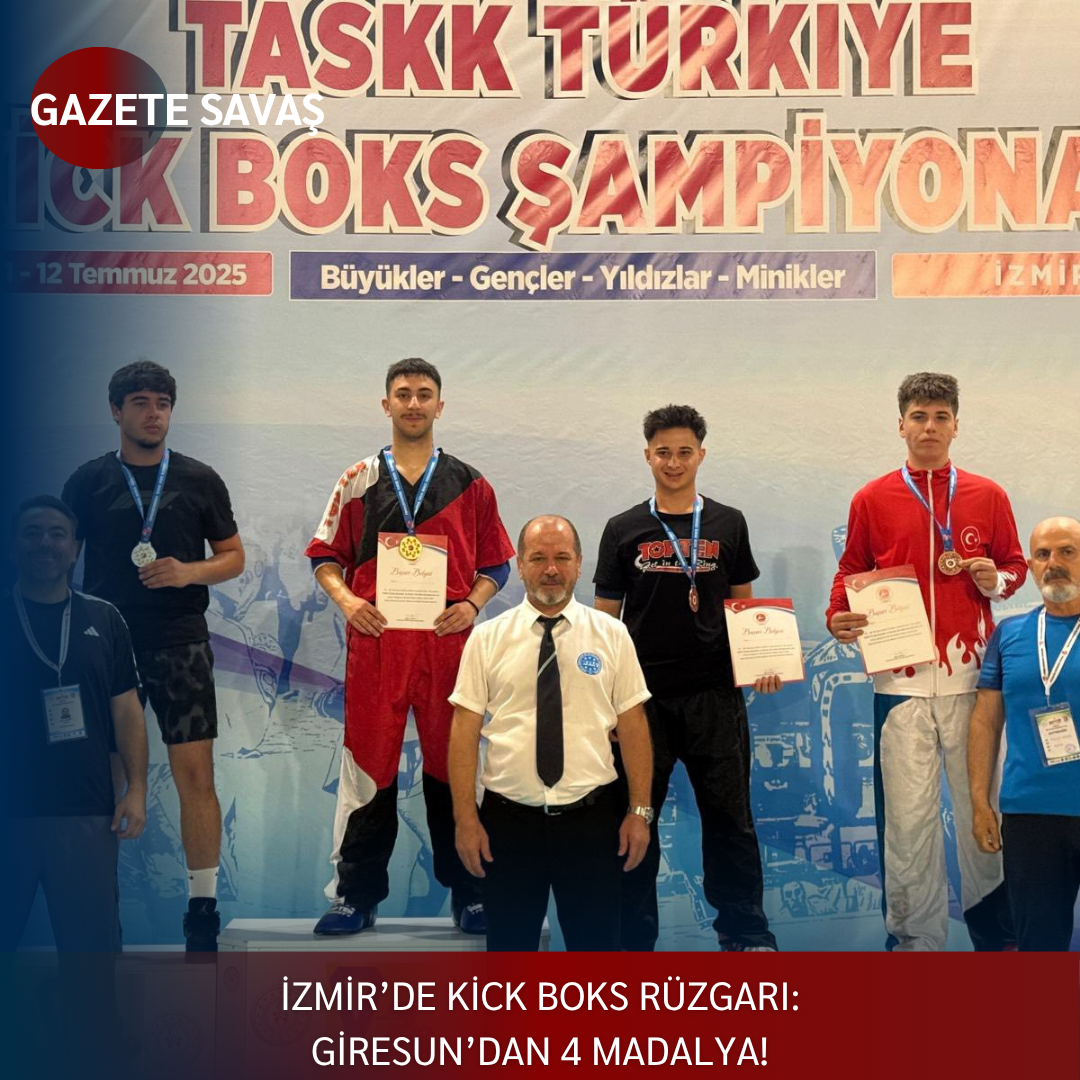 İzmir’de Kick Boks Rüzgarı: Giresun’dan 4 Madalya!