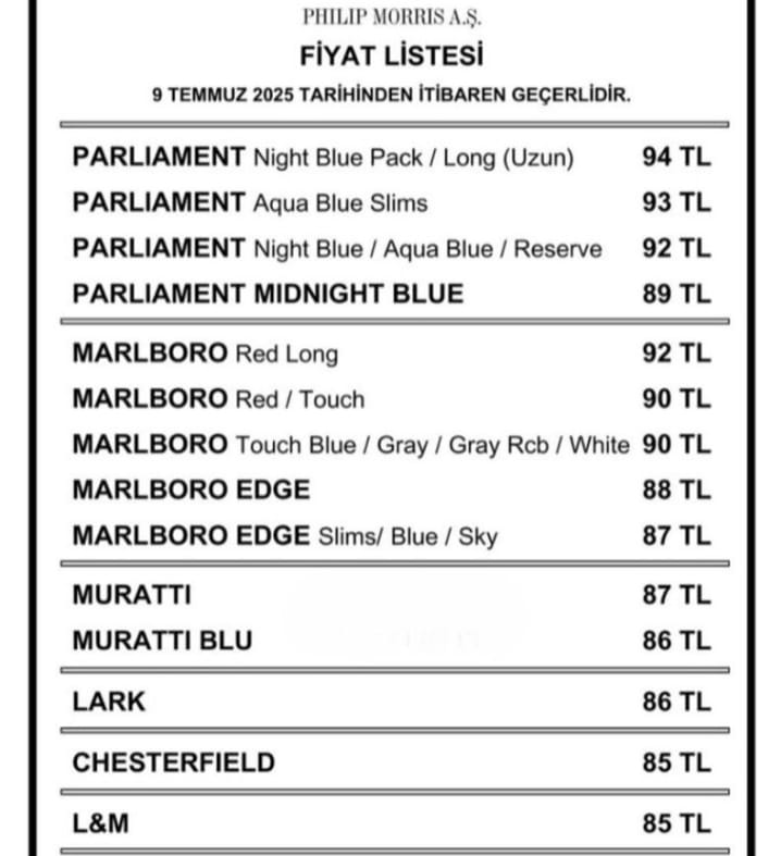 SİGARA FİYATLARINA ZAM GELDİ: İŞTE YENİ TARİFE