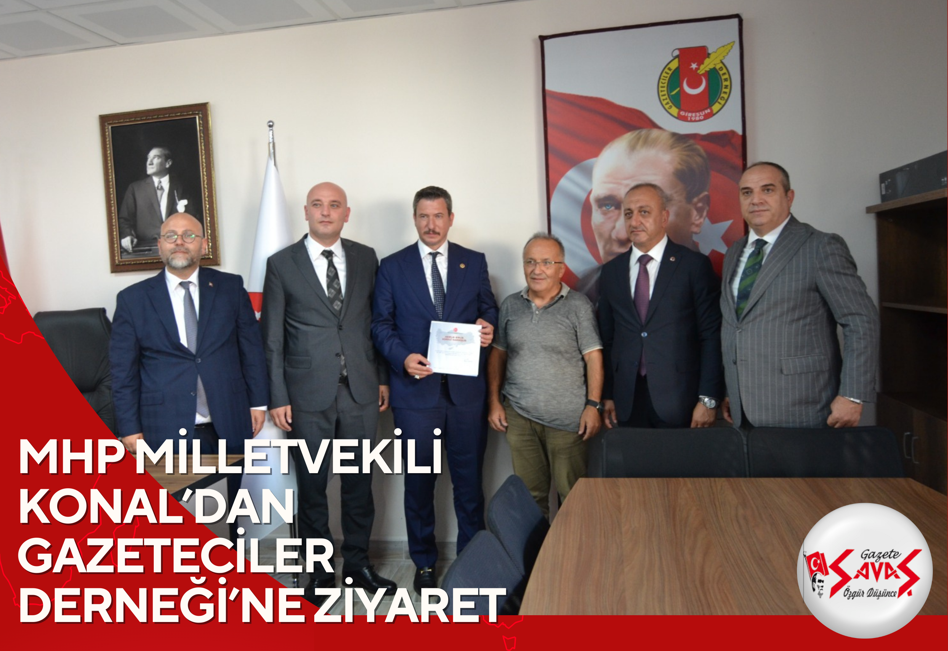 MHP MİLLETVEKİLİ KONAL’DAN GAZETECİLER DERNEĞİ’NE ZİYARET