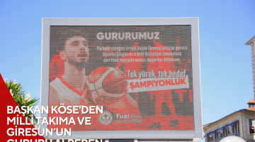 BAŞKAN KÖSE’DEN MİLLİ TAKIMA VE GİRESUN’UN GURURU ALPEREN ŞENGÜN’E DESTEK MESAJI