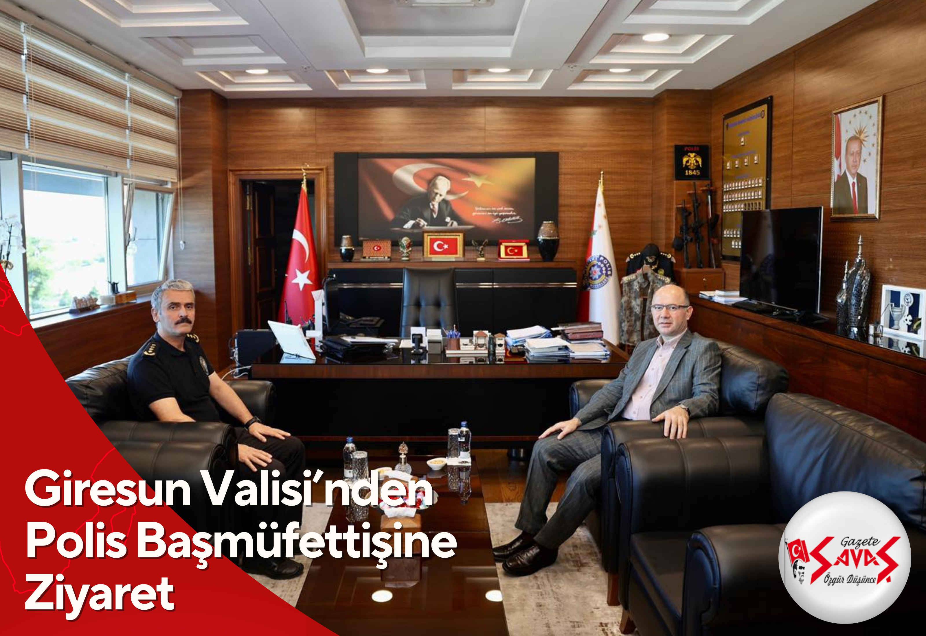 Giresun Valisi’nden Polis Başmüfettişine Ziyaret
