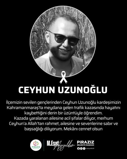 Piraziz’i Yasa Boğan Kaza: Genç Ceyhun Uzunoğlu Hayatını Kaybetti
