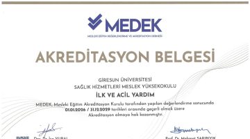 GİRESUN ÜNİVERSİTESİ’NDE BİR İLK: SAĞLIK HİZMETLERİ MYO’YA AKREDİTASYON BELGESİ