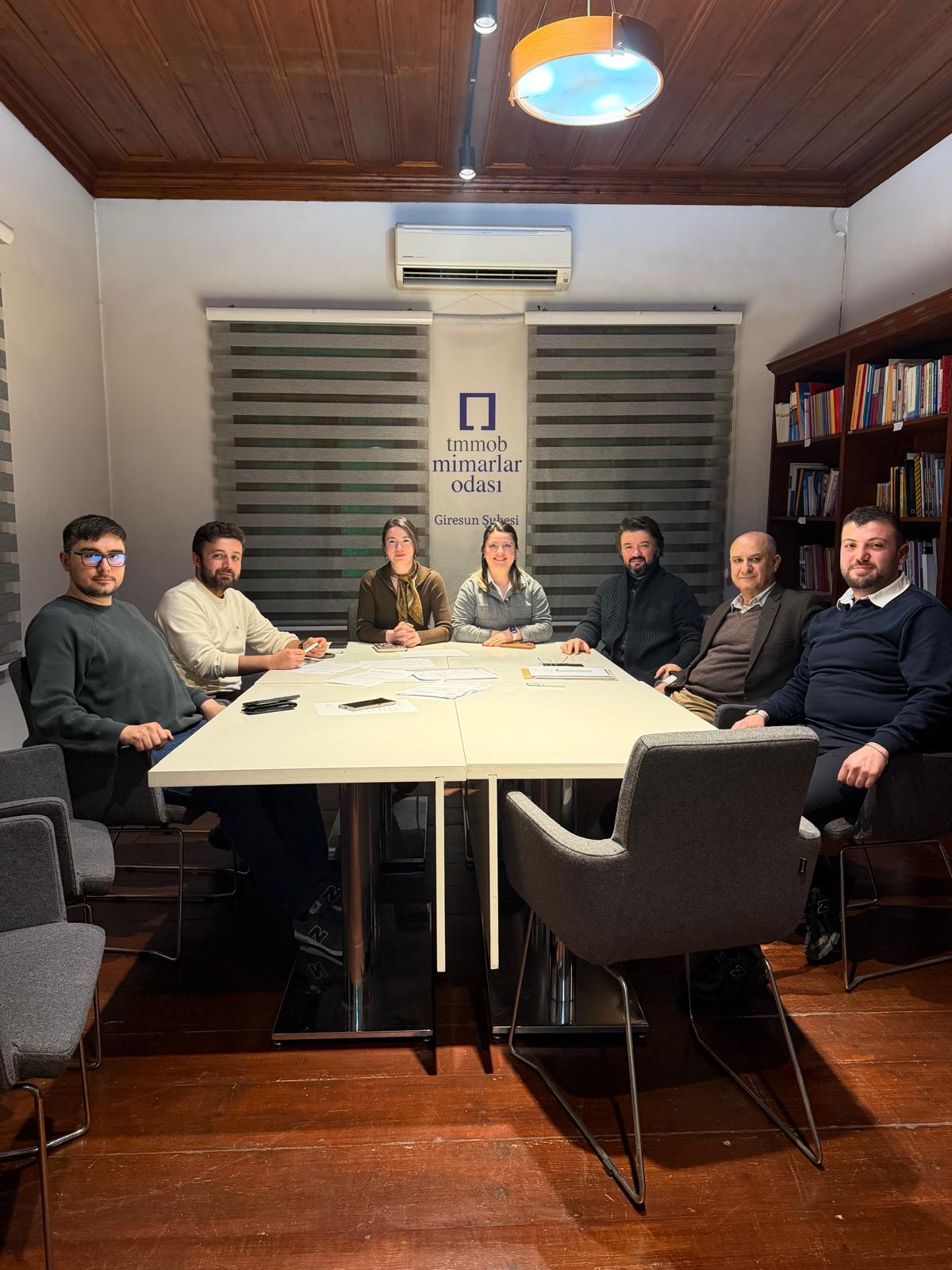 MİMARLAR ODASI GİRESUN ŞUBESİ’NDE YENİ YÖNETİM GÖREV BAŞINDA